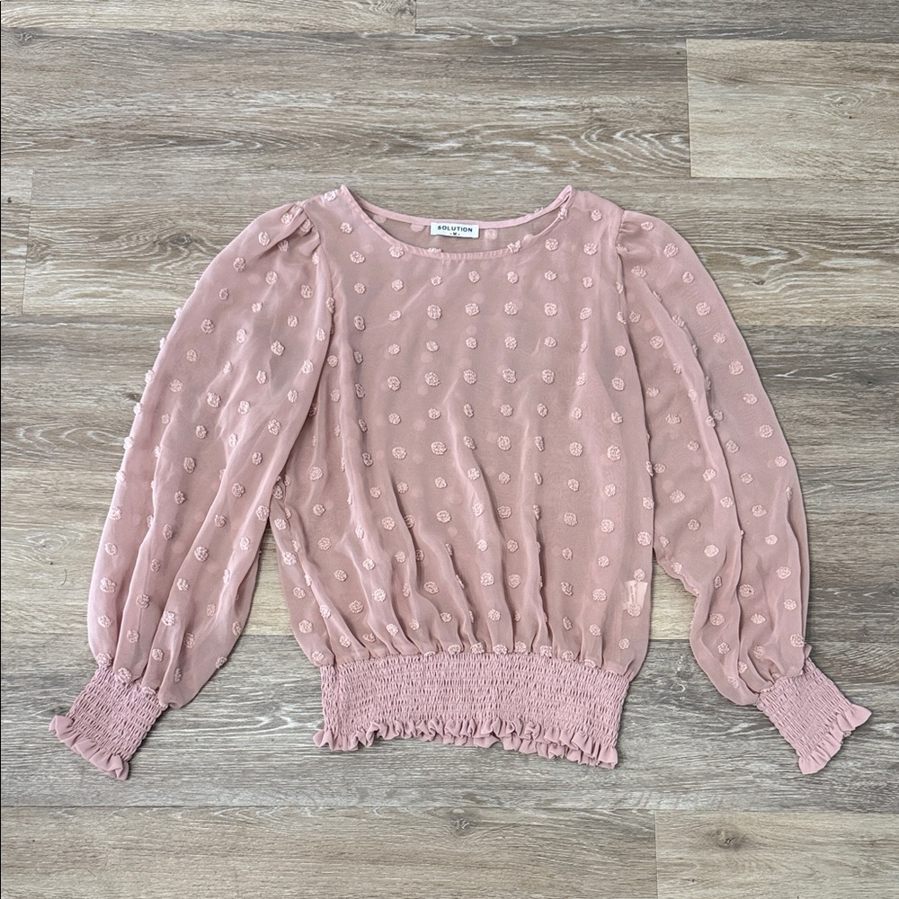 Chic Mauve Textured Blouse